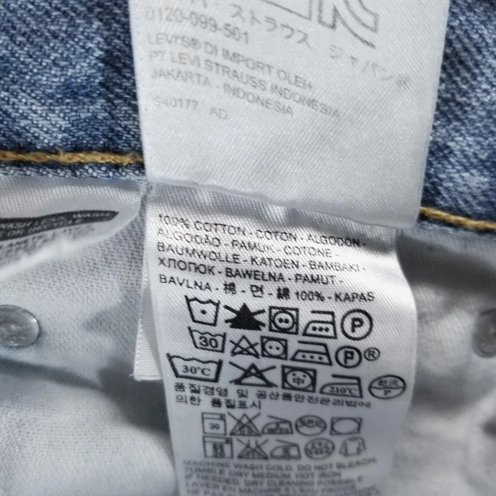 Levis 505 Shorts Mens 38 Blue Denim Regular Bermuda 10